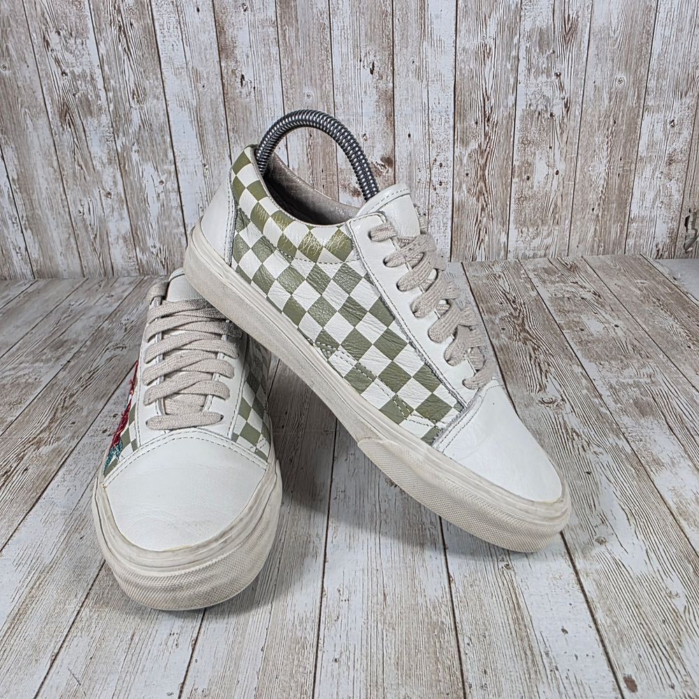 Vans Old Skool Rose Embroidery Checkered Skate Sneakers Shoes Women's‎ 7.5 - Picture 6 of 8